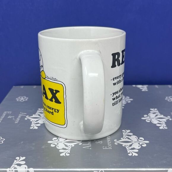 1980’s Ziggy Stoneware Mug Relax  It takes a lot less energy than working hard - Picture 3 of 7
